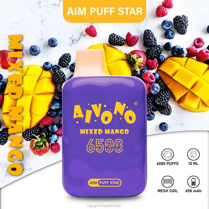 Groothandel Vape Wegwerp - Aivono AIM PUFF STAR 6500 gemengde mango V244296