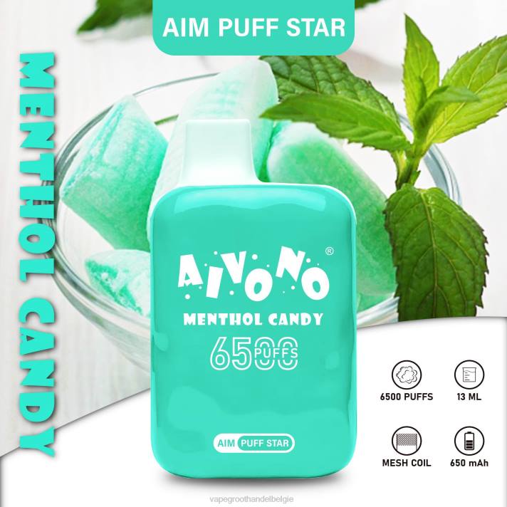 Vape Groothandel Elf Bar - Aivono AIM PUFF STAR 6500 menthol snoep V244295