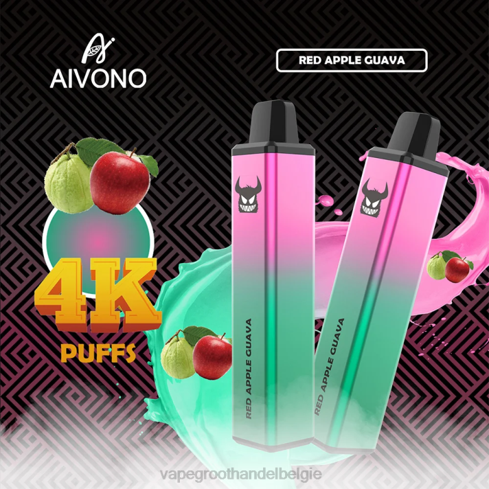 Crystal Vape Groothandel Belgie - Aivono AIM FREAK 4000 rode appelguave V244257