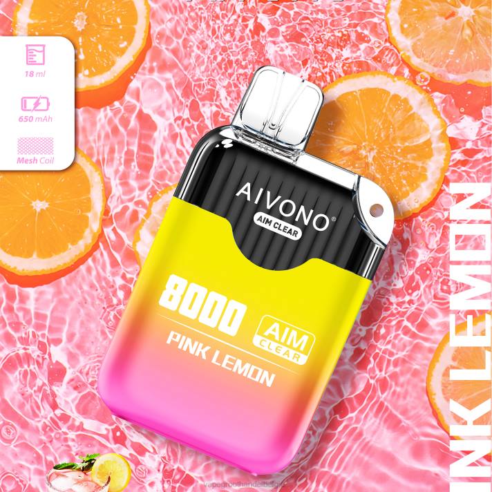 Dampen Belgie - Aivono AIM CLEAR 8000 roze citroen V244211
