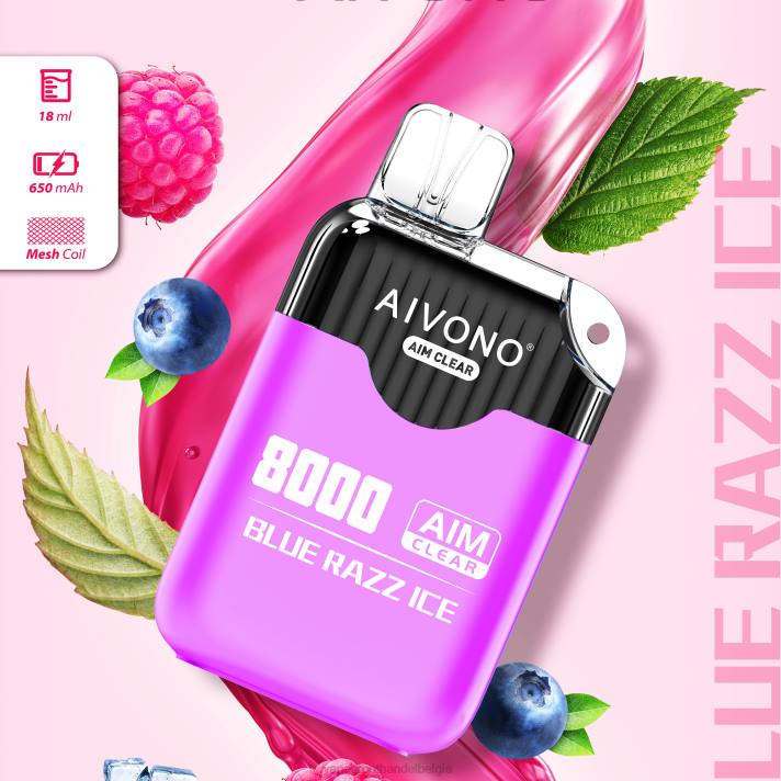 Vape Groothandel - Aivono AIM CLEAR 8000 blauw razz-ijs V244202