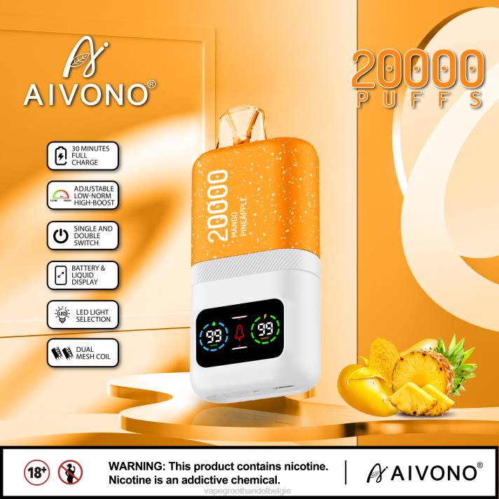 Crystal Vape Groothandel Belgie - Aivono AIM magic 20000 mango-ananas V24477