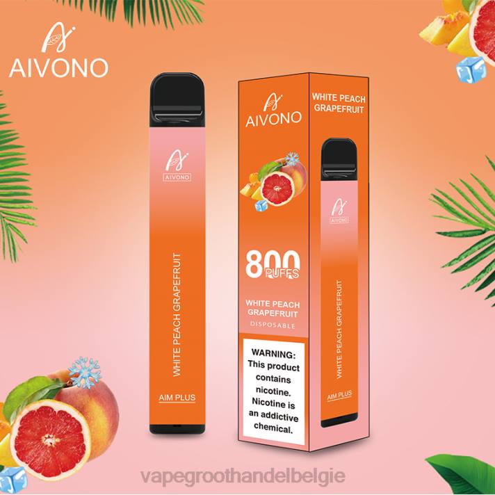 Elektronische Sigaret Winkel - Aivono AIM PLUS 800 witte perzik-grapefruit V244199