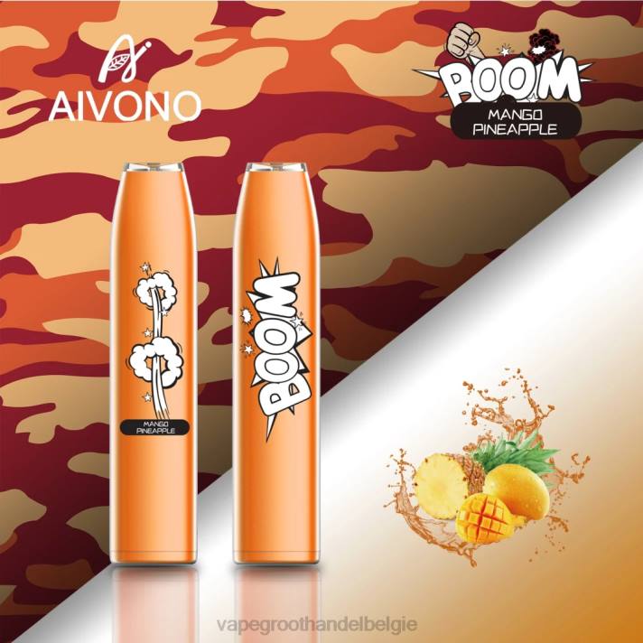 Elektronische Sigaret Zonder Nicotine - Aivono AIM BOOM 600 mango-ananas V244360