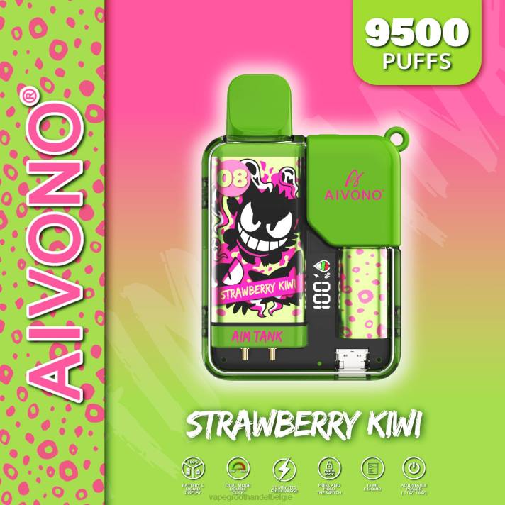 Crystal Vape Groothandel Belgie - Aivono AIM TANK 9500 aardbei-kiwi V24447
