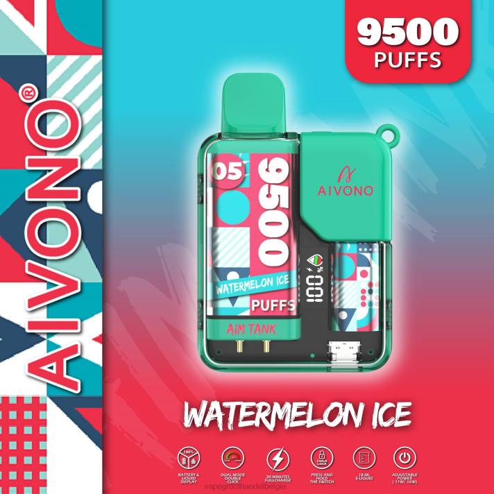 Crystal Vape Groothandel Belgie - Aivono AIM TANK 9500 watermeloen ijs V24437