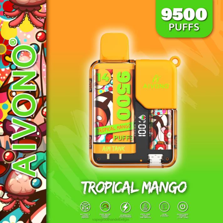 Elektronische Sigaret Winkel - Aivono AIM TANK 9500 tropische mango V24439