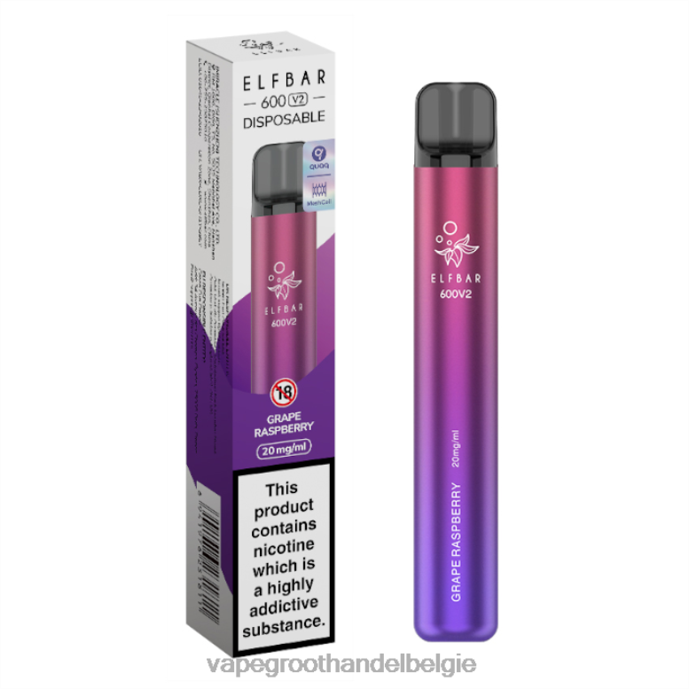 druif framboos - vape groothandel België 0284V285 ELFBAR 600V2 20mg