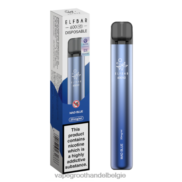 gek blauw - elektronische sigaret winkel 0284V288 ELFBAR 600V2 20mg