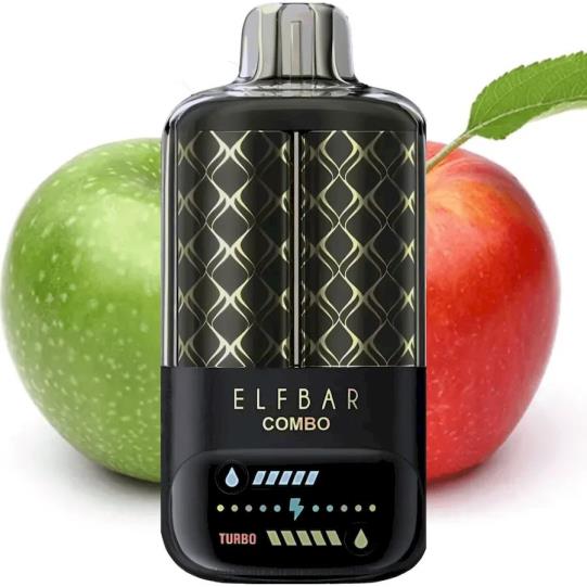 Vape Groothandel Inkoop - Elf Bar Combo 25000 groene appel & dubbele appel shisha TPDT63