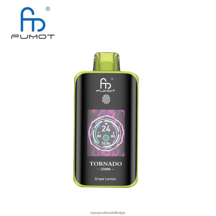 Crystal Vape Groothandel Belgie - Fumot Tornado 25000 wegwerpvape druif citroen 6480LD6