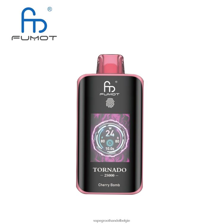 Vape Groothandel België - Fumot Tornado 25000 wegwerpvape kersen bom 6480LD4