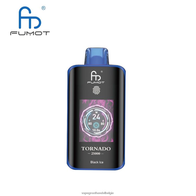 Vape Groothandel - Fumot Tornado 25000 wegwerpvape zwart ijs 6480LD2