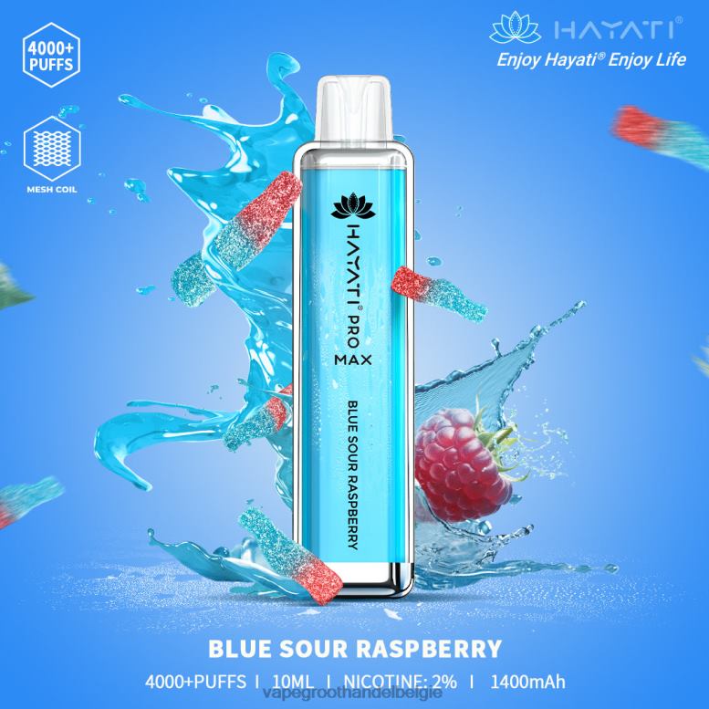 blauwzure framboos - crystal vape groothandel Belgie 0284V150 Hayati Pro Max 4000