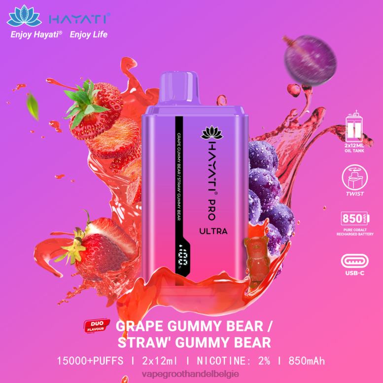 druiven gummibeer/aardbei gummibeer - vape groothandel elf bar 0284V226 Hayati Pro Ultra
