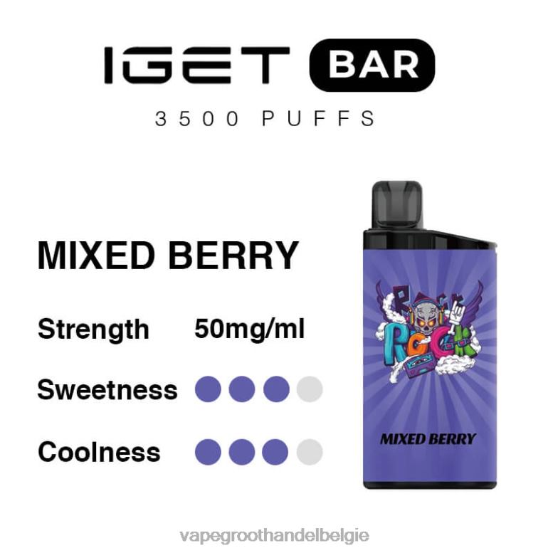 gemixte bessen - vape groothandel inkoop 0284V94 IGET BAR 3500 5% nicotine