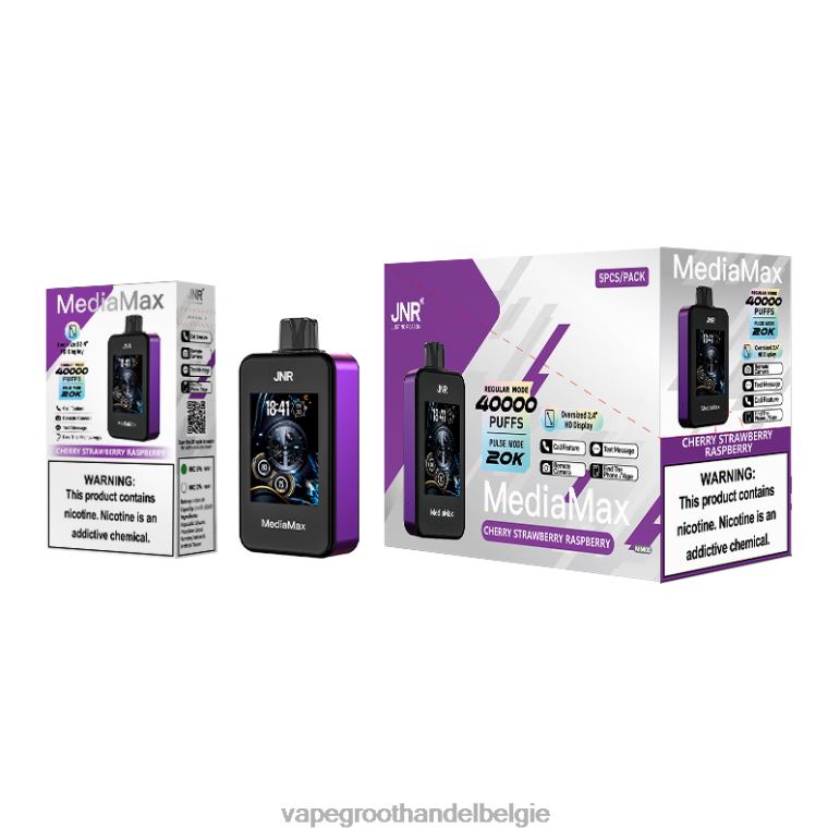 JNR MediaMax 40k trekje - vape groothandel Belgi毛 kers aardbei framboos 6888X14