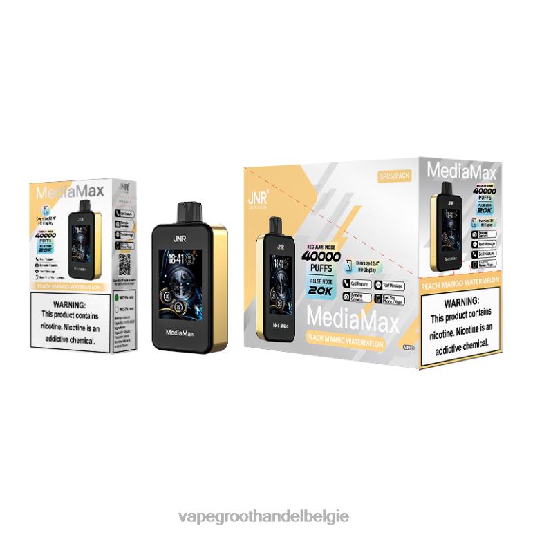 JNR MediaMax 40k trekje - vape groothandel elf bar perzik-mango-watermeloen 6888X15