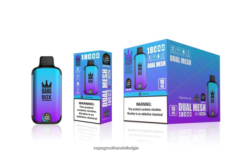 Bang Box 18000 trekjes drievoudig bessenijs Crystal Vape Groothandel Belgie - 42ZRB695