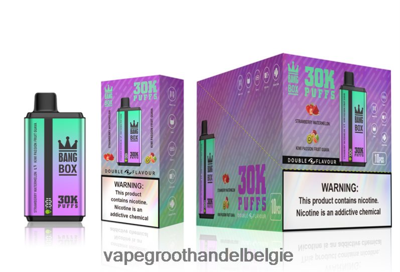 Bang Box 30.000 soesjes dubbele smaken aardbei-watermeloen & kiwi-passievrucht-guave Vape Groothandel - 42ZRB670