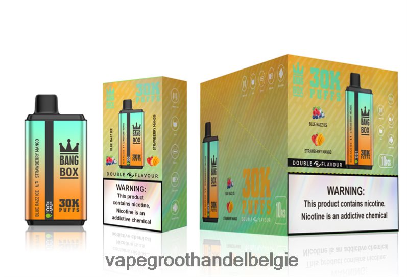 Bang Box 30.000 soesjes dubbele smaken blauw razz-ijs en aardbei-mango Vape Groothandel Elf Bar - 42ZRB673