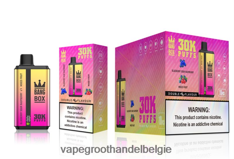 Bang Box 30.000 soesjes dubbele smaken bosbes zure framboos & gemengd fruit Elektronische Sigaret Wegwerp - 42ZRB666