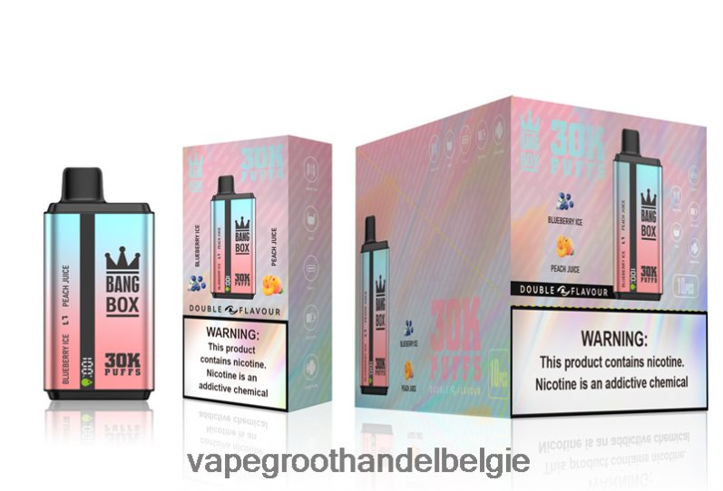 Bang Box 30.000 soesjes dubbele smaken bosbessenijs en perziksap Vape Groothandel Elf Bar - 42ZRB663