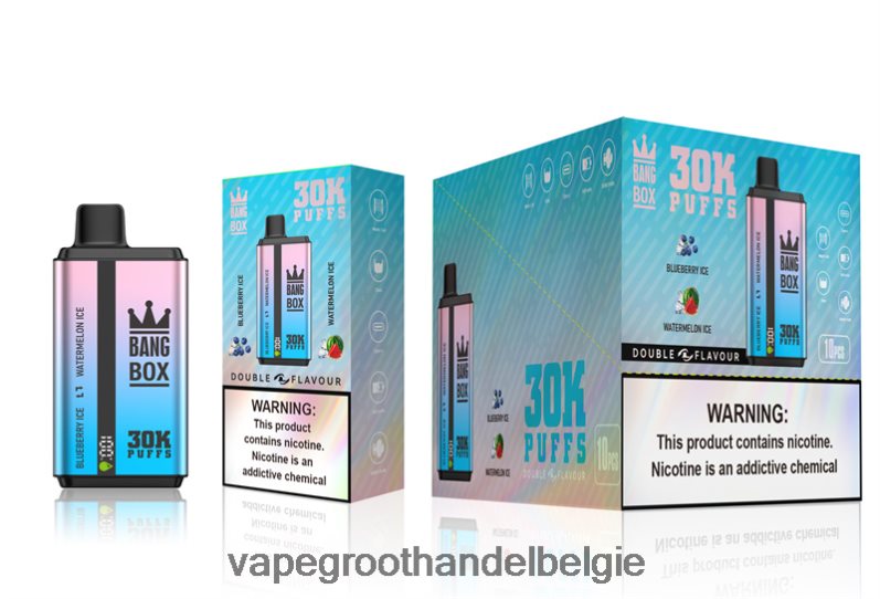 Bang Box 30.000 soesjes dubbele smaken bosbessenijs en watermeloenijs Dampen Belgie - 42ZRB669