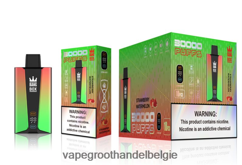 Bang Box 30.000 trekjes slim scherm aardbei watermeloen Crystal Vape Groothandel Belgie - 42ZRB675