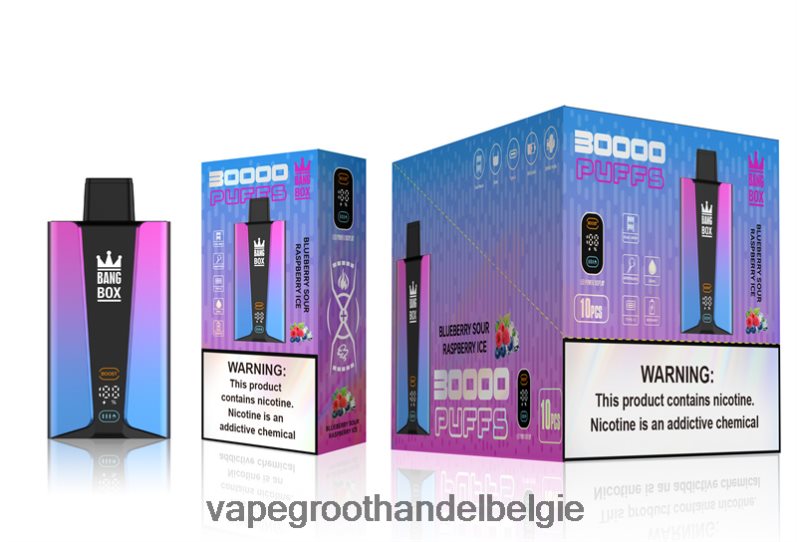 Bang Box 30.000 trekjes slim scherm bosbessenzuur frambozenijs Vape Groothandel Inkoop - 42ZRB681