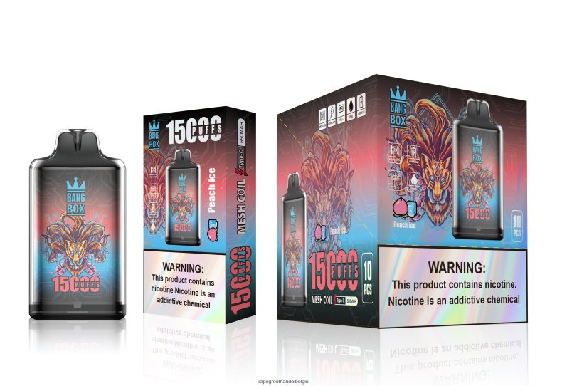 Bang Box s1-15000 trekjes perzik ijs Vape Groothandel België - 42ZRB6102