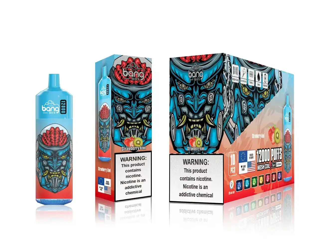 aardbei-kiwi - vape groothandel elf bar 0284V116 Bang Box 12000 trekjes