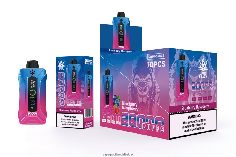 Bang Beach 20.000 trekjes slimme schermvape bosbes framboos Vape Groothandel - 42ZRB612