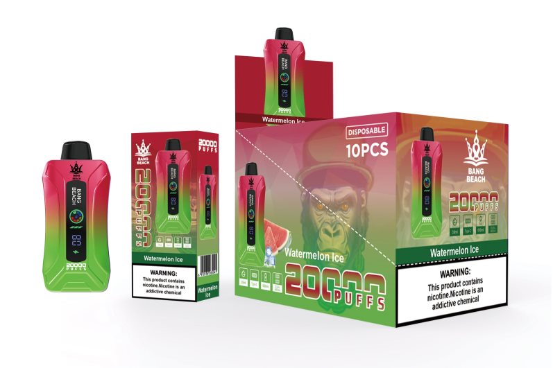 Bang Beach 20.000 trekjes slimme schermvape watermeloen ijs Crystal Vape Groothandel Belgie - 42ZRB67