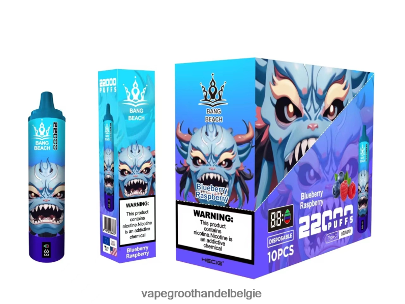 Bang Beach 22000 trekjes slim scherm bosbes framboos Vape Groothandel België - 42ZRB614