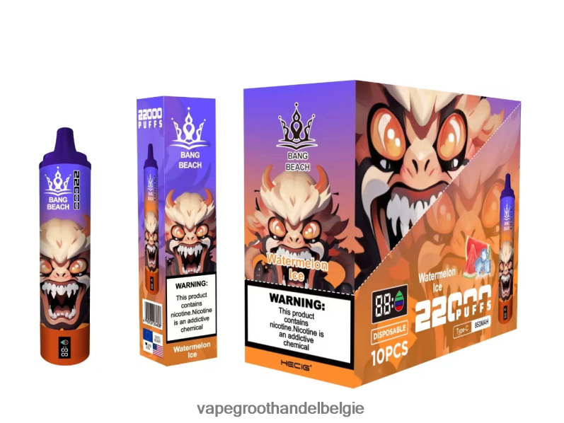 Bang Beach 22000 trekjes slim scherm watermeloen ijs Vape Groothandel - 42ZRB622