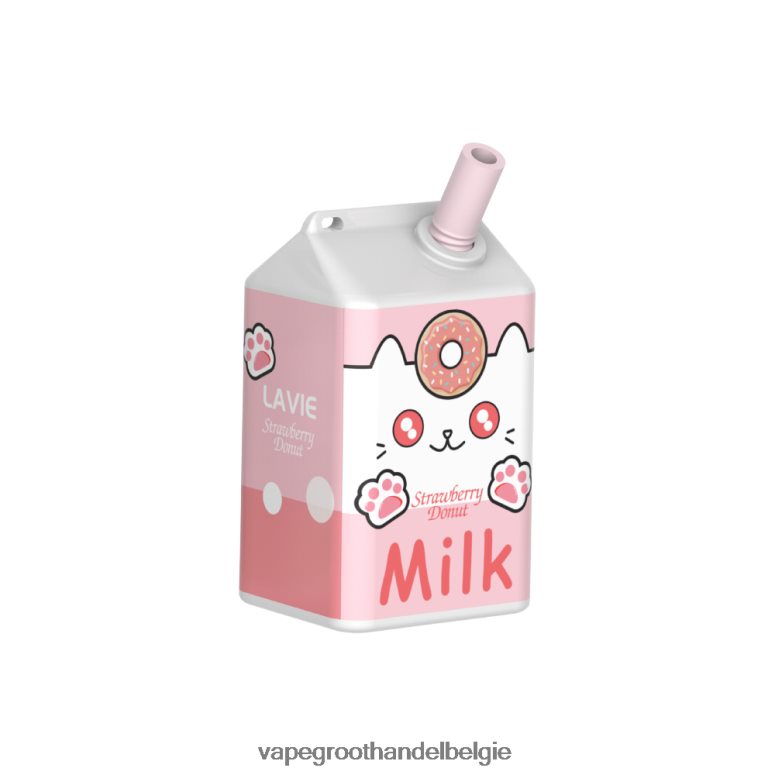 Crystal Vape Groothandel Belgie - LAVIE MILK 7000 trekjes aardbei donut F20N42177