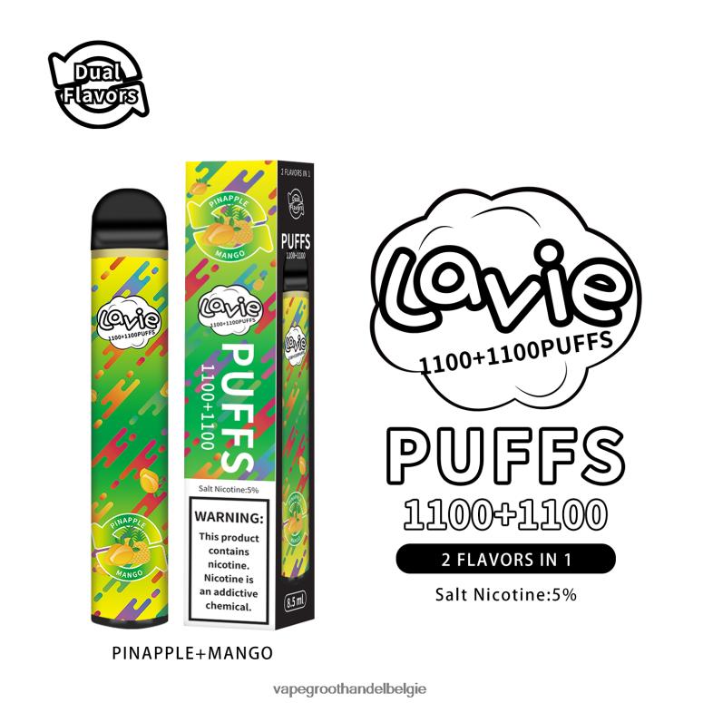 Groothandel Vape Wegwerp - LAVIE BAR Switch 2200 trekjes ananas/mango F20N42296