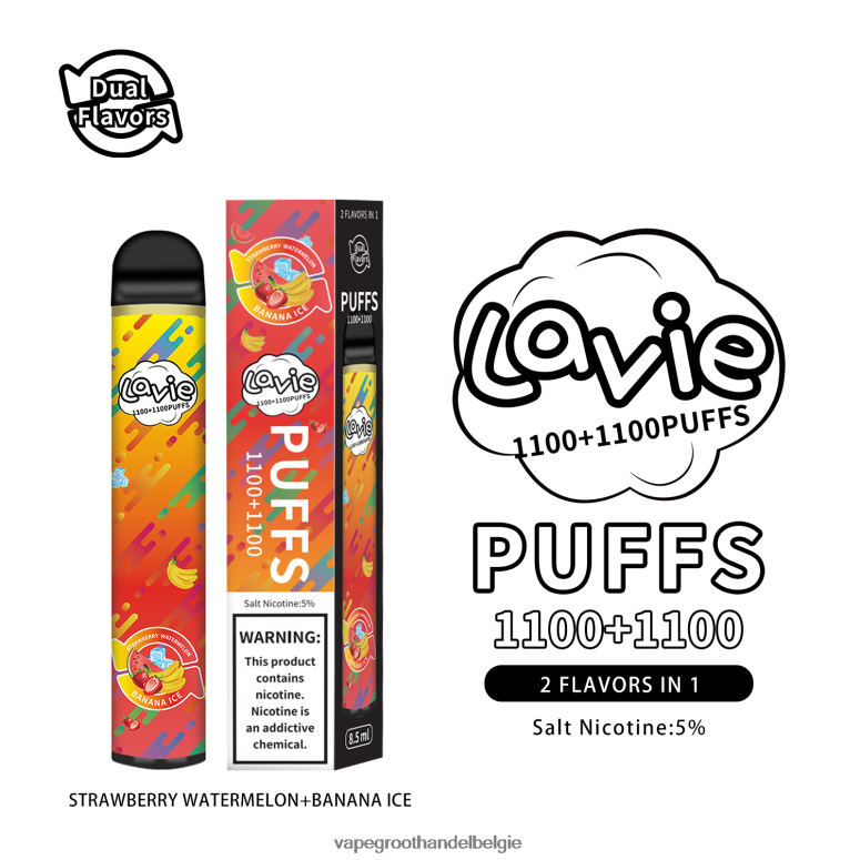Vape Groothandel Elf Bar - LAVIE BAR Switch 2200 trekjes Aardbeien-watermeloen/bananenijs F20N42295