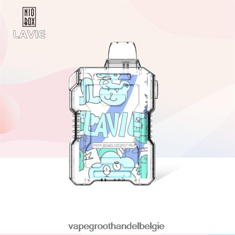 Elektronische Sigaret Wegwerp - LAVIE NIO BOX 9000 trekjes groene bonen kokosmelk F20N42188
