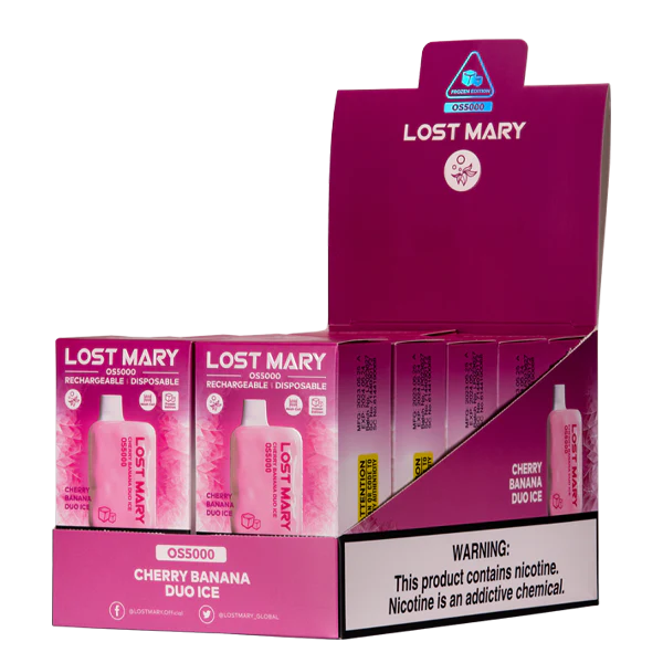 duo-ijs van kersen-banaan - elektronische sigaret winkel 0284V108 LOST MARY OS5000