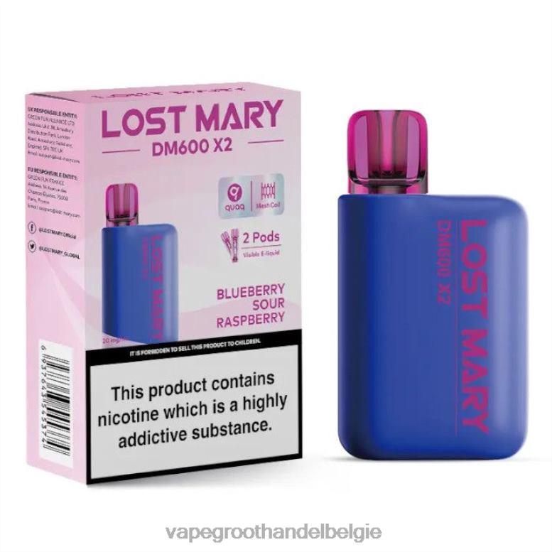 bosbes zure framboos - elektronische sigaret zonder nicotine 0284V469 LOST MARY DM600 X2