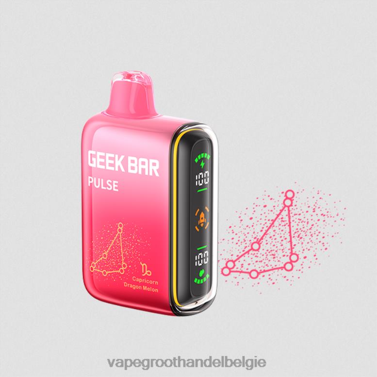 drakenmeloen - crystal vape groothandel Belgie 0284V70 GEEK BAR Pulse dierenriemeditie 7500 trekjes/15000 trekjes