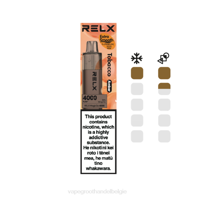 RELX MagicGo 4000 wegwerpdamp tabak (amber) PLHV5 Vape Groothandel Elf Bar