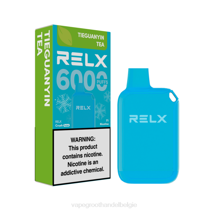 RELX Crush Pocket 6000 ijskoud tieguanyin thee PLHV22 Vape Groothandel België