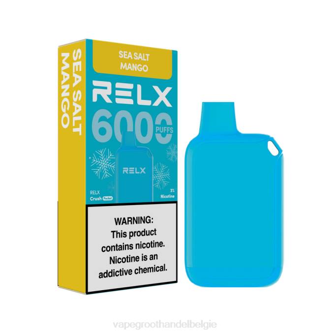 RELX Crush Pocket 6000 ijskoud zeezout-mango PLHV13 Vape Groothandel België
