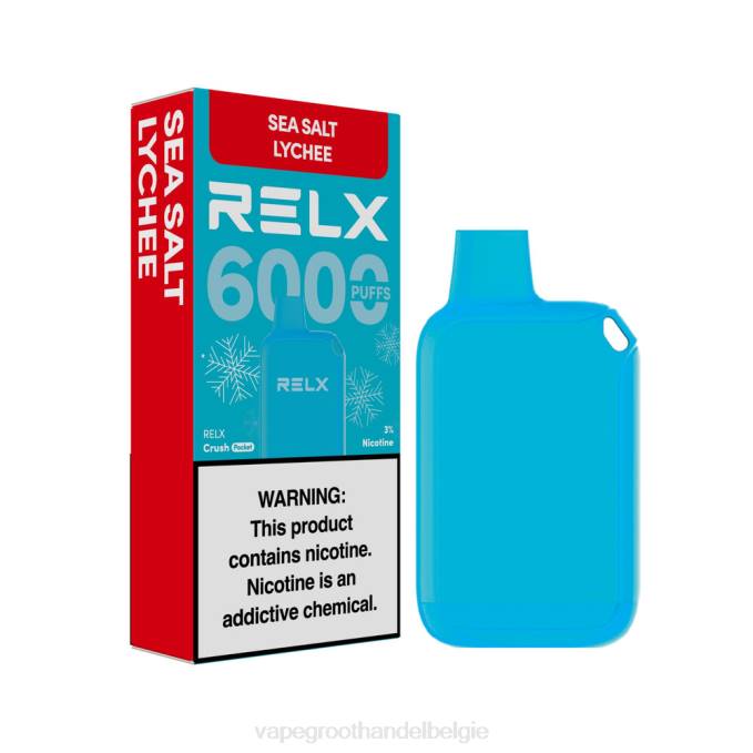 RELX Crush Pocket 6000 ijskoud zeezoutlychee PLHV14 Vape Groothandel Elf Bar