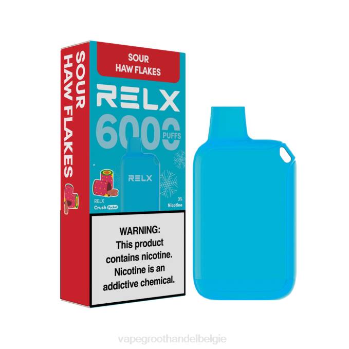 RELX Crush Pocket 6000 ijskoud zure haviksvlokken PLHV16 Crystal Vape Groothandel Belgie