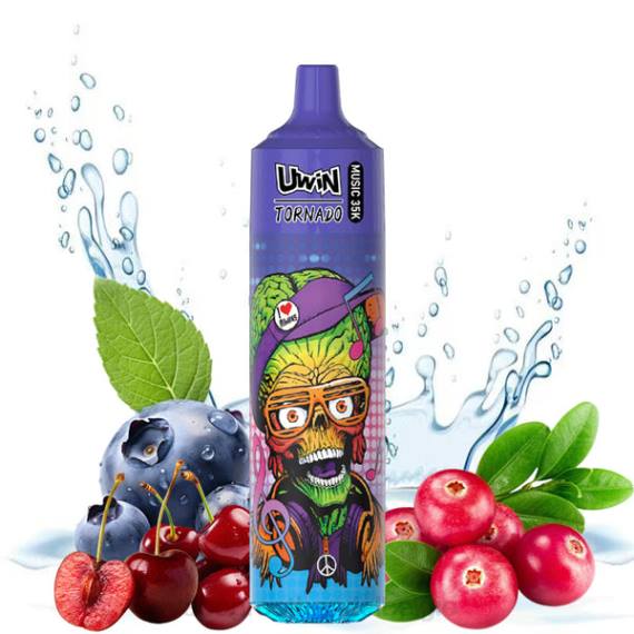 Groothandel Vape Wegwerp - UWIN CRYSTAL 35k wegwerpdamp bosbes kers cranberry 8R6826