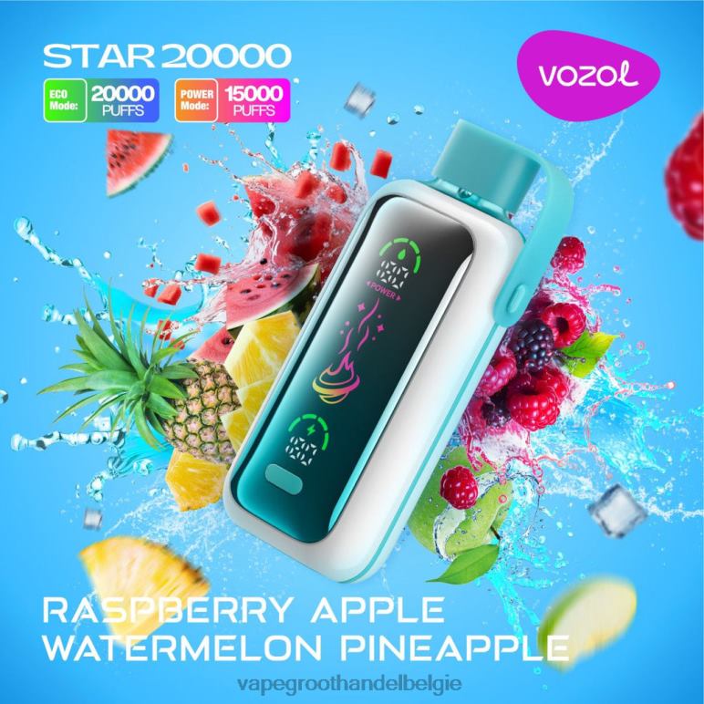 VOZOL STAR 20000 framboos appel watermeloen ananas 8XN0J18 | Elektronische Sigaret Wegwerp